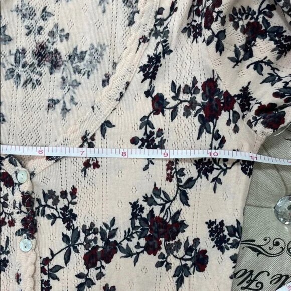 Lucky Brand Floral Print Henley Knit Top - Picture 12 of 13